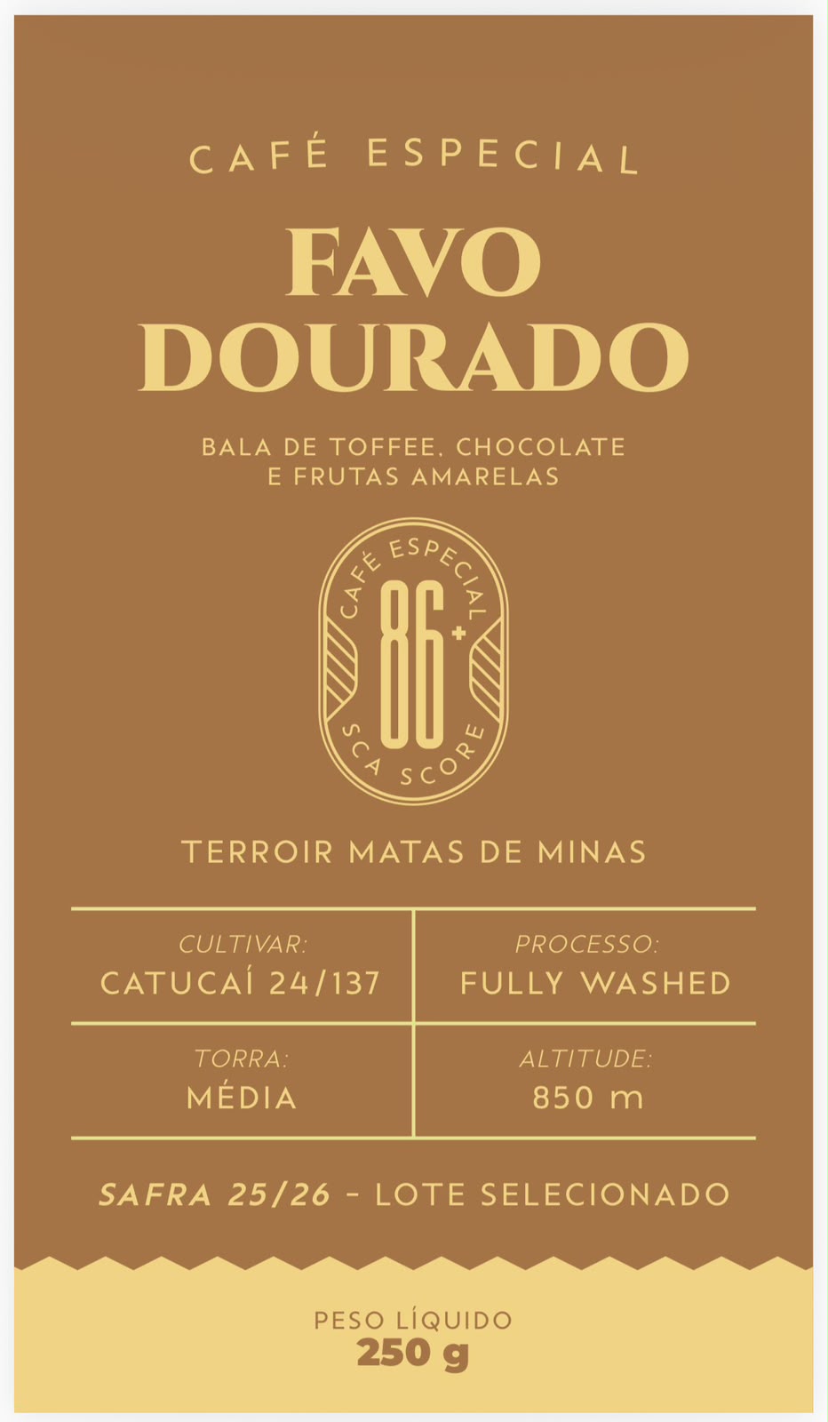 Favo Dourado - 86+ PONTOS SCA